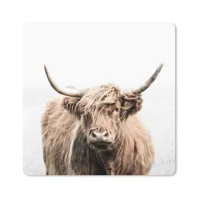 Produktbild von MuchoWow® Mauspad Mousepad Porträt Schottischer Highlander - Tiere 30x30 cm - Mousepads - Maus Mat - Pad - Mausunterlage - Gaming