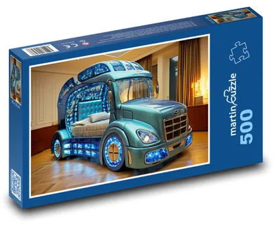 Zdjęcie produktu dla martinpuzzle - Puzzle 500 - Świecące auto - łóżko