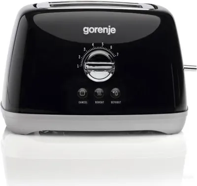 Obrázek produktu pro Gorenje T900RLBK, 2 krajíců, Grafit, Ocel, Plast, Kov, Knoflíky, Otočné, 1000 W, 1 m