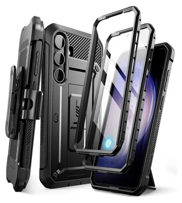 Produktbild von Supcase, Samsung Galaxy S24 Plus / S25 Plus stoßfeste Rundumhülle mit Ständer, Schwarz