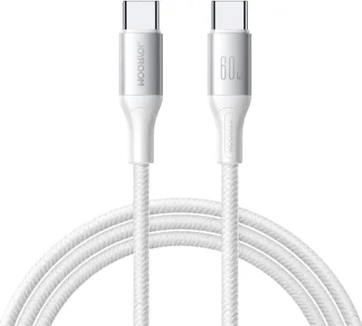 Produktbild von Joyroom Flash Series Schnellladekabel USB-C auf USB-C, 60 W, 1 m - Weiß