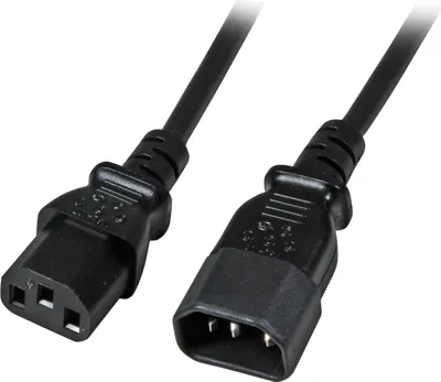 Productafbeelding van EFB EK503.2 EFB Kaltgeräteverl. C14 180°-C13 180°,sw,2.0m,3x0.75mm