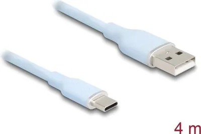 Produktbild von DeLOCK 81224, 4 m, USB A, USB C, USB 2.0, 0,48 Gbit/s, Blau