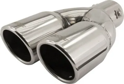 Produktbild von Simoni Racing TRX/18 Auspuffblende Endrohr Blende Ø76mm 230mm Rund V-Form Edelstahl