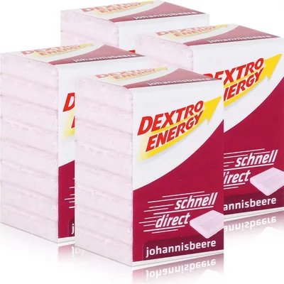 Produktbild von Dextro Energy Traubenzucker Johannisbeere 46g (4er Pack)