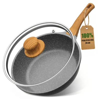 Produktbild von YASHE Schmorpfanne 24 cm, 3,3 L, Induktion, ungiftig, PTFE- und PFAS-frei