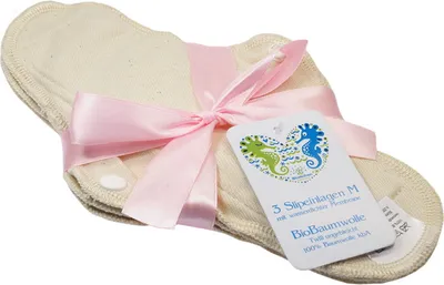 Produktbild von Blümchen Menstruationsbinde Normal BIO Twill 3er-Set