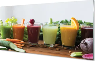 Produktbild von Glasbilder 140x70 Wandkunst Gemüse, Fruchtcocktails