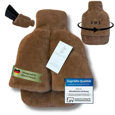 Karamellbrauner Fußwärmer und Wärmflasche in Einem. 2 in 1 design aus dem Schwarzwald. Kuschelig.
