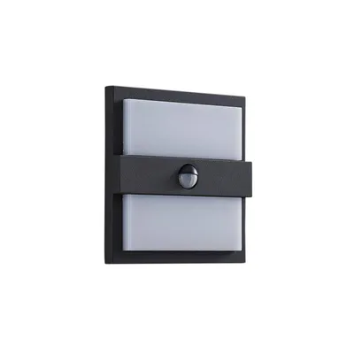 Produktbild von Lucande LED-Außenwandleuchte Gylfi, 20 cm, schwarz, Sensor
