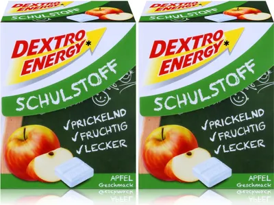 Produktbild von Dextro Energy Schulstoff Traubenzucker Apfel Geschmack 50g (2er Pack)