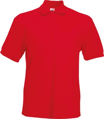Image de Polo Piqué Fruit Of The Loom 65/35 Herren, Kurzarm BC382 (M) (Rot)