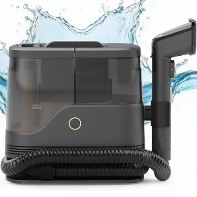 Productafbeelding van Tapijtreiniger en bekledingsreiniger – 400W natstofzuiger met 13 kPa zuigkracht, verwisselbare sproeikoppen, dubbel watertanksysteem 1L/0,55L, compact