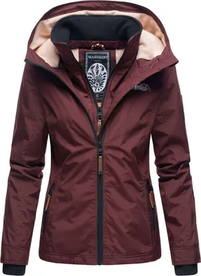 Produktbild von Marikoo Damen Übergangs Outdoor Jacke Windbreaker Regenjacke Erdbeere Wine Gr. 34 - XS