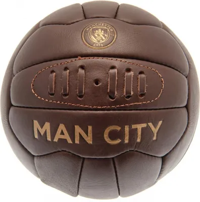 Produktbild von Manchester City FC Retro Leather Heritage Football TA4709 (One Size) (Brown)