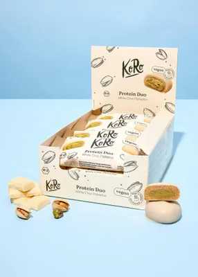 Produktbild von KoRo |  Protein Duo White Choc Pistachio 12 x 2 x 20 g