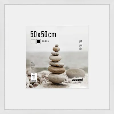 Produktbild von accent by nielsen Holz Bilderrahmen Apollon, 50x50 cm, Weiß