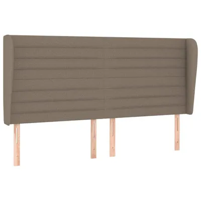 Produktbild von vidaXL Kopfteil mit Ohren Taupe 203x23x118/128 cm Stoff