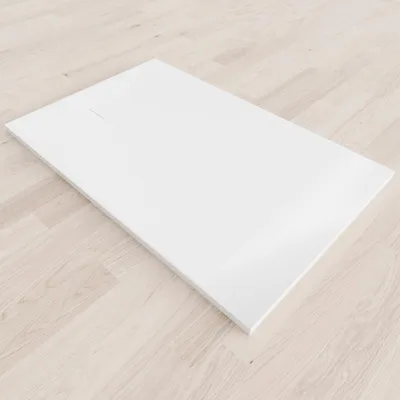Produktbild von i-flair SMC Duschwanne 140x90 cm – 26 mm flach inkl. Ablaufgarnitur mit Deckel, Weiß