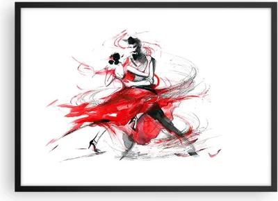 Produktbild von Gerahmtes Poster - Schwarzer Rahmen - Tanz Aktion Aktivität - 70x50 cm - Wand Bild - Wanddeko - Wandbilder - Kunstposter - Wandposter - Bilderrahmen - Bilder - Kunstdruck - Wandbild - P2BAA70x50-3052