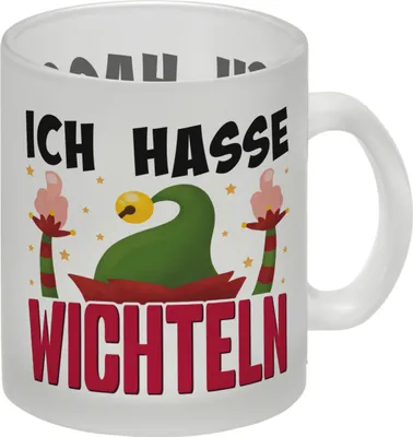 Produktbild von Ich hasse Wichteln Glas Tasse
