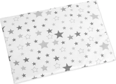 Obrázok produktu pre Detský vankúš do detskej postieľky – 42 x 32 cm – tenký – sivý, biely