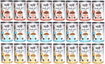 Produktbild von Nassfutter für Katzen Tuf Tuf Mix of Flavors 24 Stück x 415 g