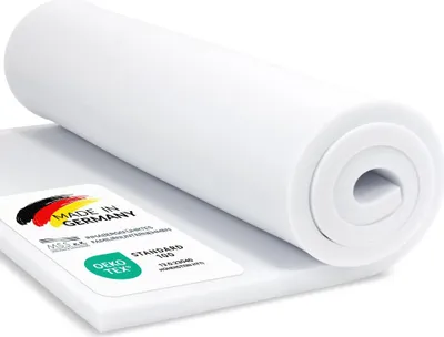 Produktbild von MSS Schaumstoffplatte ohne Bezug - 50 x 200 cm | Höhe 2 cm | Komfortschaum RG 27 | Polster- und Topperzuschnitt