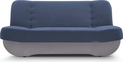 Produktbild von MOEBLO Schlafsofa PAFOS – Sofa Kippsofa Klappsofa Click-Clack Couch mit Bettkasten und Schlaffunktion (BxHxT): 192x90x87 cm (SORO 76+ SORO 83 - Dunkelblau + Hellgrau)