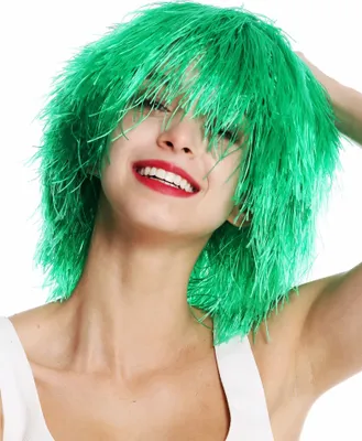 Produktbild von WIG ME UP Perücke Struppig Wild Voluminös Clown Kobold Grün MMSLW-K427