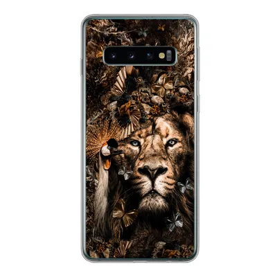 Produktbild von MuchoWow® Handyhülle Schutzhülle Hülle für Samsung Galaxy S10 Tiere - Collage - Schmetterling Silikon Softcase Handy Hülle - Handytasche