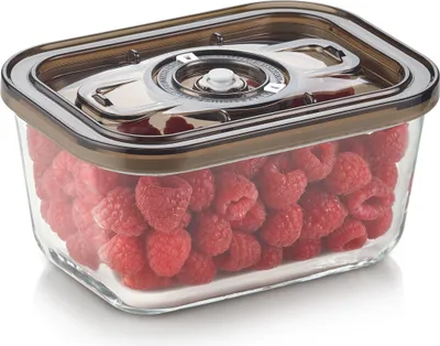 Produktbild von Caso VacuBoxx Eco M- Vakuum-Frischebehälter, 800 ml Volumen, für druckempfindliche und flüssige Lebensmittel, BPA-Frei, Backofenfest, spülmaschinenfes