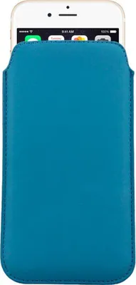 Productafbeelding van Telefoonsleeve, schuifhoes, lichtblauw