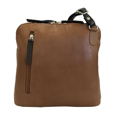 Produktbild von C1428 Cinino Crossbodybag Umhängetasche Ledertasche Cognac
