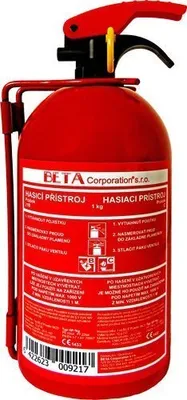 Obrázek produktu pro Práškový hasicí přístroj Beta GP-1KG 1 kg, vhodný do auta- BEZ REVIZE