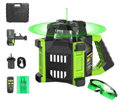 Immagine prodotto di Livella laser rotante - Livella laser elettronica - Laser verde - Portata di 800 metri