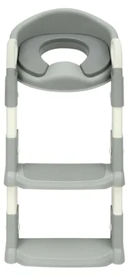 Image de Siège d'apprentissage de la propreté, hauteur réglable, escalier intégré, gris
