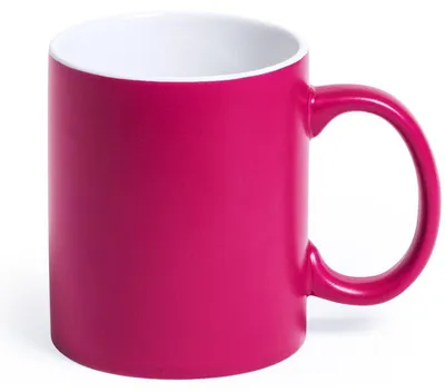 Produktbild von Kaffeebecher und Trinkbecher - rosa/weis - 350 ml - Keramik