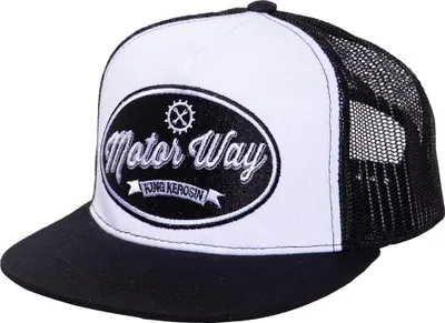 Zdjęcie produktu dla Snapback KING KEROSIN z siateczkową wstawką Motor Way Black One Size