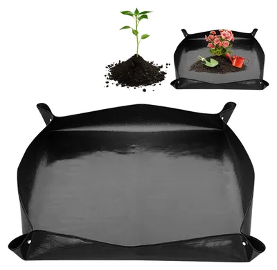 Productafbeelding van Plantmat 100 x 100 cm, waterdichte tuinmat, zwart