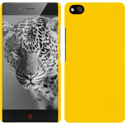 Produktbild von PhoneNatic Case kompatibel mit ZTE Nubia Z9 Max - Hülle gelb gummiert Hard-case + 2 Schutzfolien