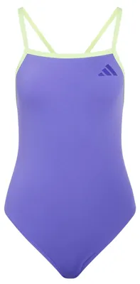 Productafbeelding van adidas dames badpak met dunne bandjes en V-vormige rug, team navy blauw, maat 2, 30