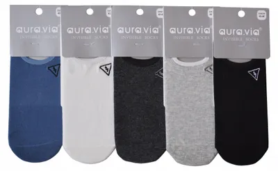 Image de Aura Via Chaussettes Mocassins Coton Lot de 5 Paires 39-42