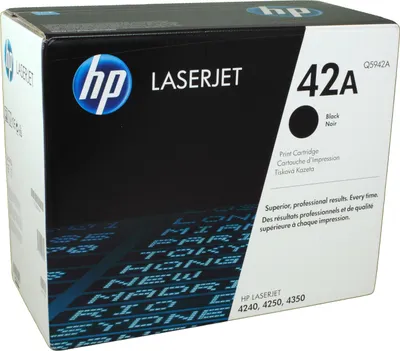 Produktbild von HP 42A, 10000 Seiten, Laser, HP LaserJet 4250/4350, 10 - 32.5 °C, 10 - 80, -20 - 40 °C