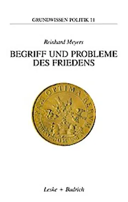 Produktbild von Begriff und Probleme des Friedens