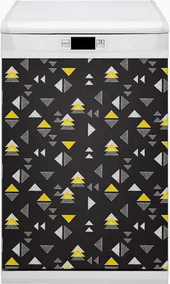 Produktbild von Magnet Folie für Geschirrspüler Küche Magnetmatte 45x80 cm  Nachbildung Geschirrspüle  - Gezogene Dreiecke
