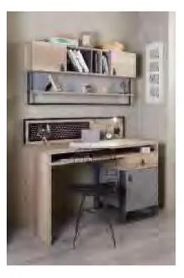 Produktbild von Komplett Jugendzimmer Kinderzimmer Set Tisch Bett Kleiderschrank Nachttisch 4tlg