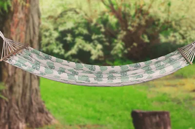 Produktbild von Hängematte Tobago Design 1 Hängeliege Hängeliegen Hängemattenschaukel Stabhängematte Lazy Swing