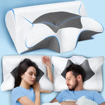 Obrázek produktu pro Omgoods – Ergonomická cestovní podpora krku z paměťové pěny s pratelné potahové