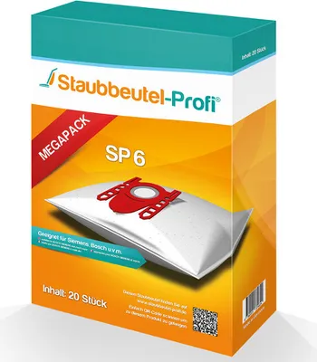 A product box for vacuum cleaner bags.